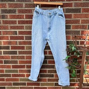 Wrangler Women Light Denim Straight Leg High Waisted Mom Jeans VINTAGE
